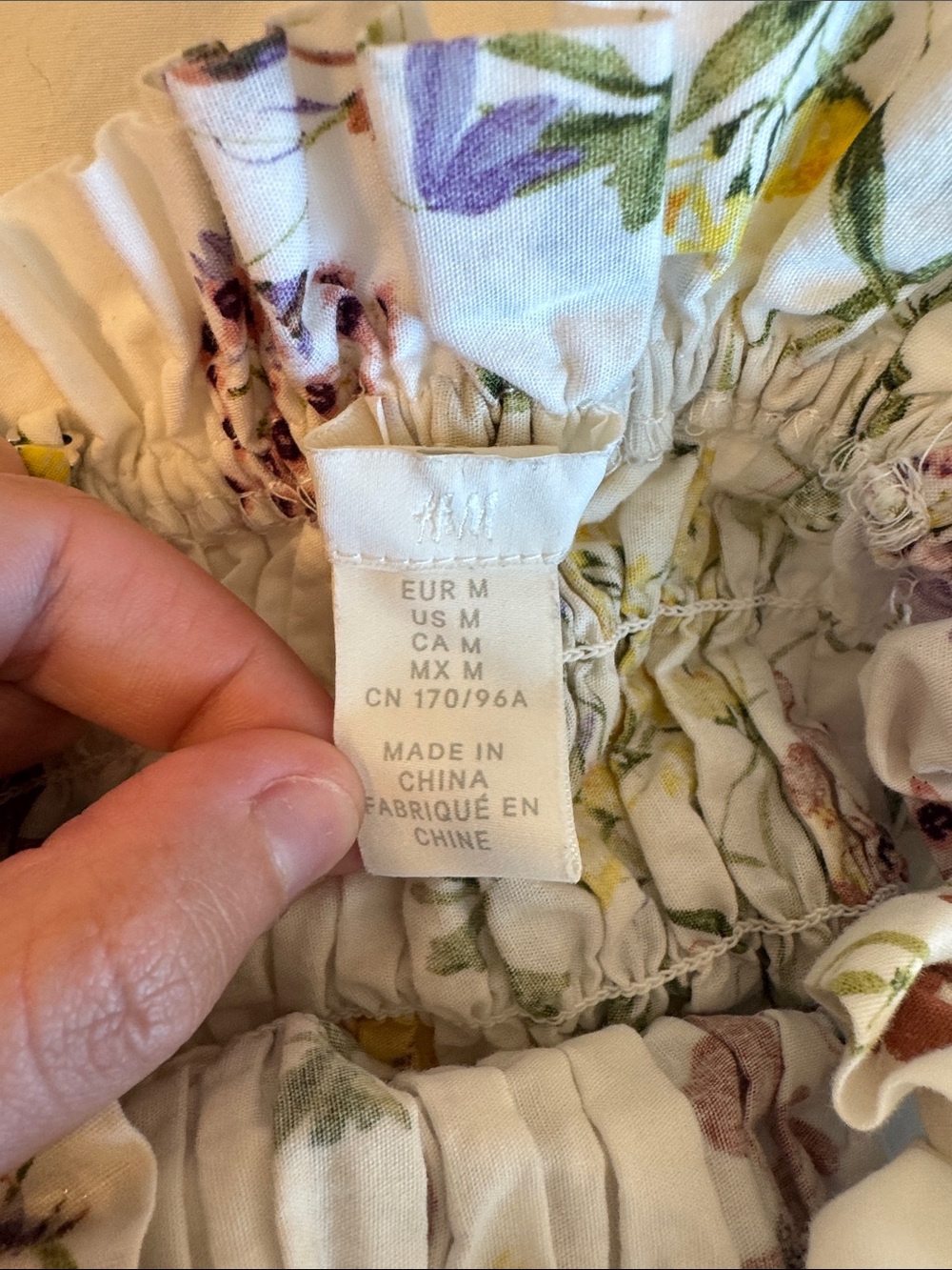 H&M White Floral Maxi Skirt with Multicolor Blooms - Picture 3 of 3